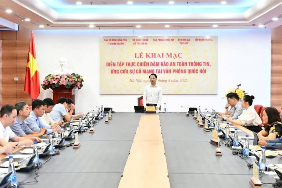 Diễn tập thực chiến đảm bảo an toàn thông tin, ứng cứu sự cố mạng tại Văn phòng Quốc hội