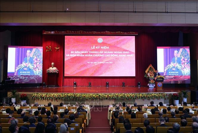 Tổng Bí thư Tô Lâm dự Lễ kỷ niệm 80 năm Ngày thành lập ngành Ngoại giao