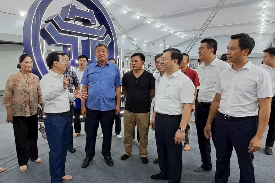 Kiểm tra công tác trưng bày Triển lãm Không gian truyền thống và sáng tạo Hà Nội 2025