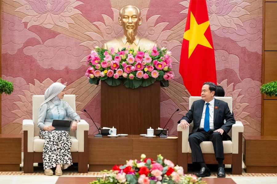 Chủ tịch Quốc hội Trần Thanh Mẫn tiếp Tổng Thư ký AIPA