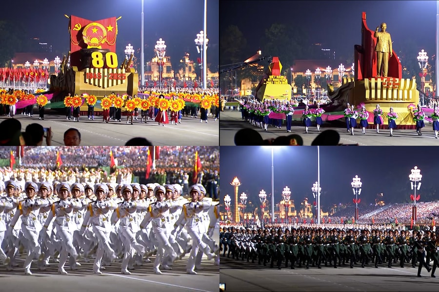 Sơ duyệt diễu binh, diễu hành tại khu vực Quảng trường Ba Đình