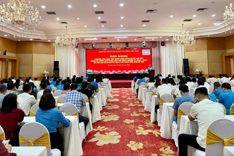 Hội nghị học tập, quán triệt Nghị quyết Đại hội Đảng bộ Tổng Liên đoàn Lao động Việt Nam lần thứ I