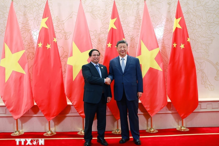 Thủ tướng Phạm Minh Chính hội kiến Tổng Bí thư, Chủ tịch Trung Quốc Tập Cận Bình