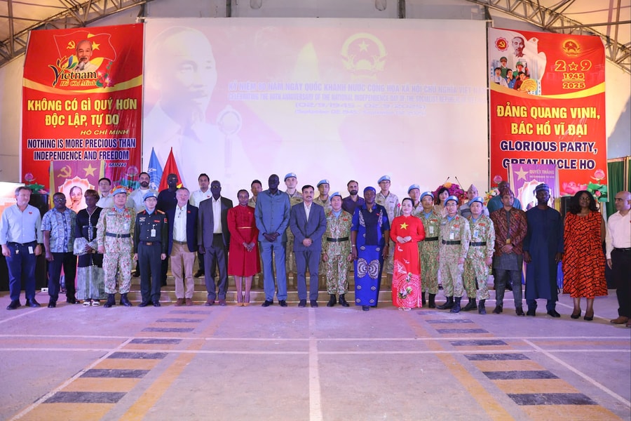 Lực lượng gìn giữ hòa bình Việt Nam tại Phái bộ UNISFA kỷ niệm 80 năm Quốc khánh 2/9