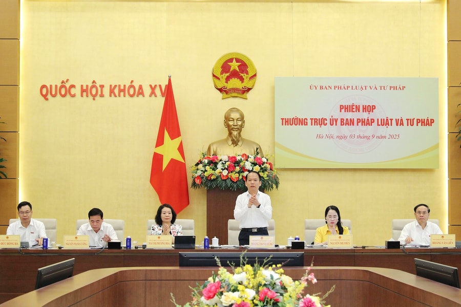 Thường trực Ủy ban Pháp luật và Tư pháp thẩm tra sơ bộ báo cáo công tác của ngành tư pháp