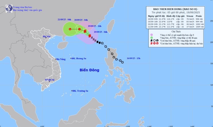 Bão số 8 Mitag giật cấp 11, cách Hồng Kông -Trung Quốc khoảng 240km