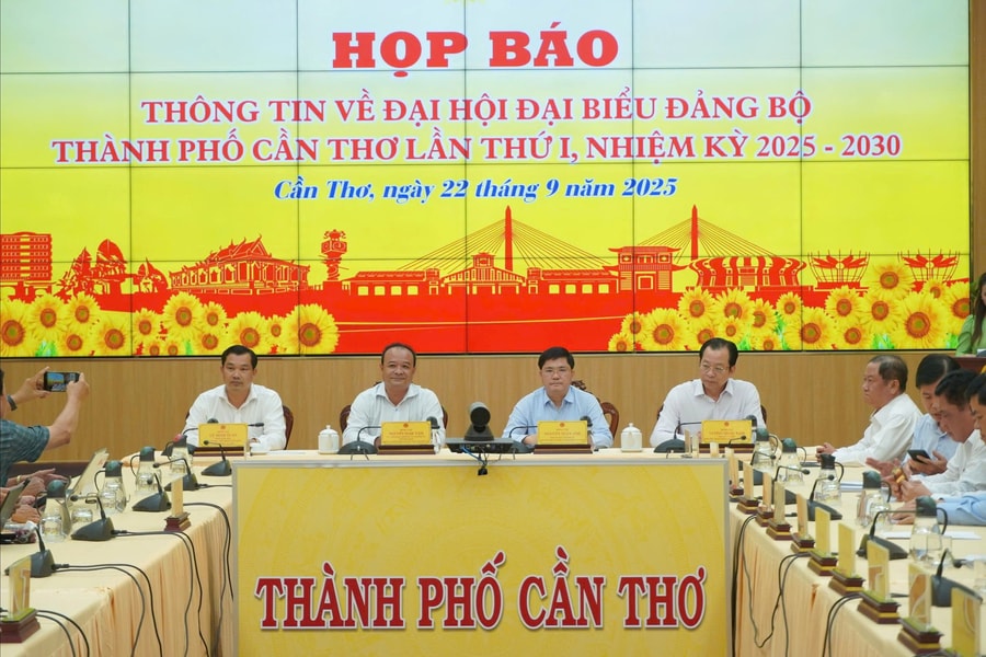 Đại hội đại biểu Đảng bộ TP. Cần Thơ lần thứ I, nhiệm kỳ 2025 - 2030 sẽ diễn ra từ 26 - 28/9