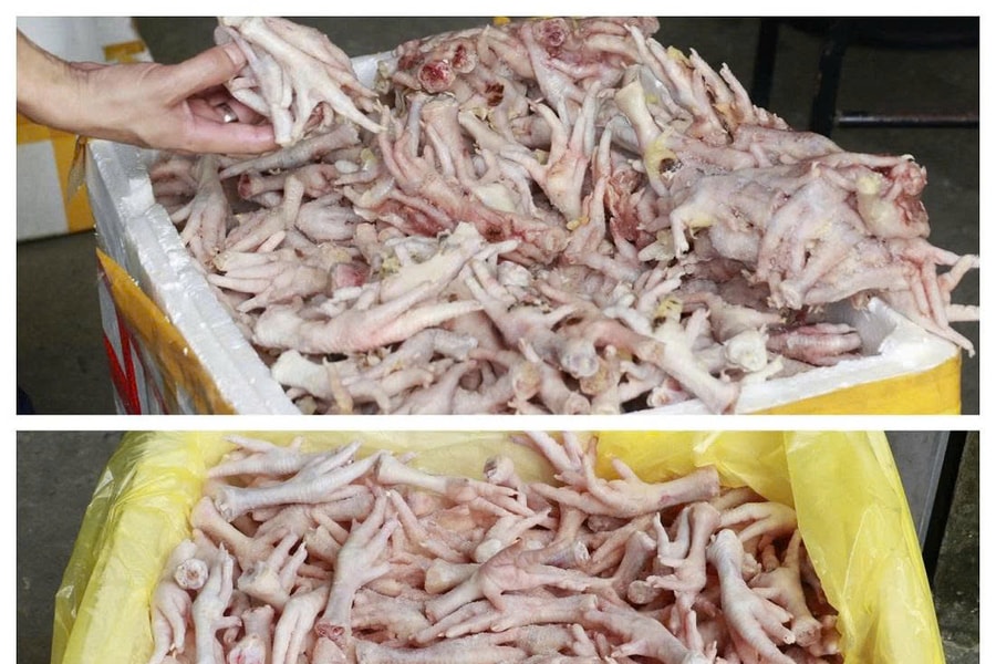 Nghệ An: Phát hiện số lượng lớn thực phẩm đông lạnh không rõ nguồn gốc