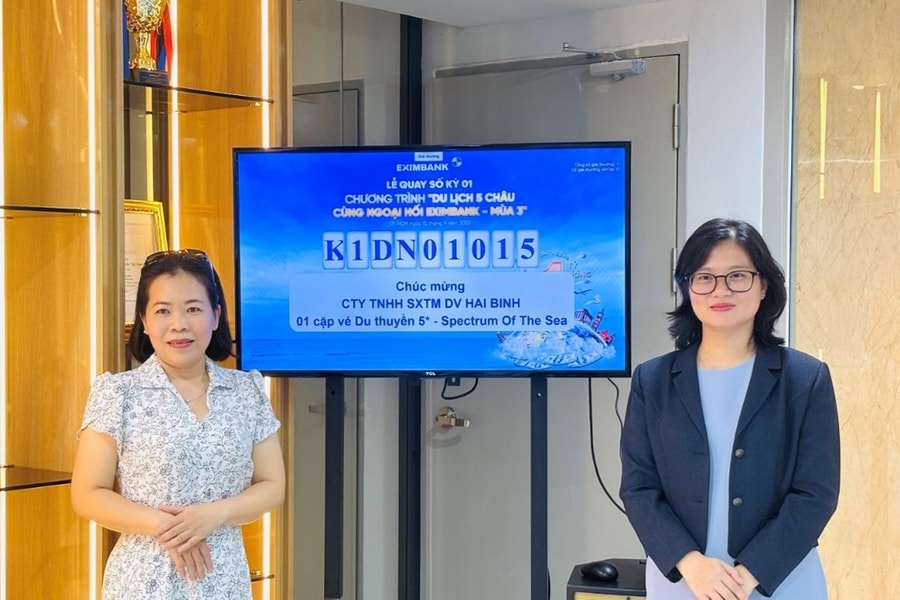 Eximbank công bố kết quả Lễ quay số kỳ 1 “Du lịch 5 châu cùng ngoại hối Eximbank - Mùa 3”