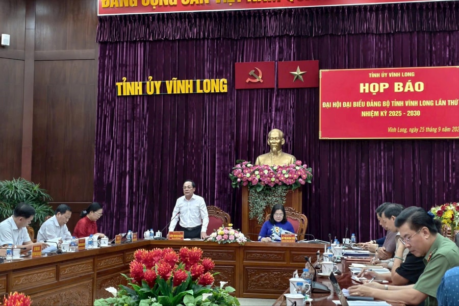 Ngày 2-3/10 sẽ diễn ra Đại hội đại biểu Đảng bộ tỉnh Vĩnh Long lần thứ I, nhiệm kỳ 2025 – 2030