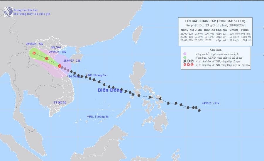 Cập nhật: Bão số 10 BUALOI đổ bộ Đèo Ngang - ranh giới giữa Hà Tĩnh và Quảng Trị