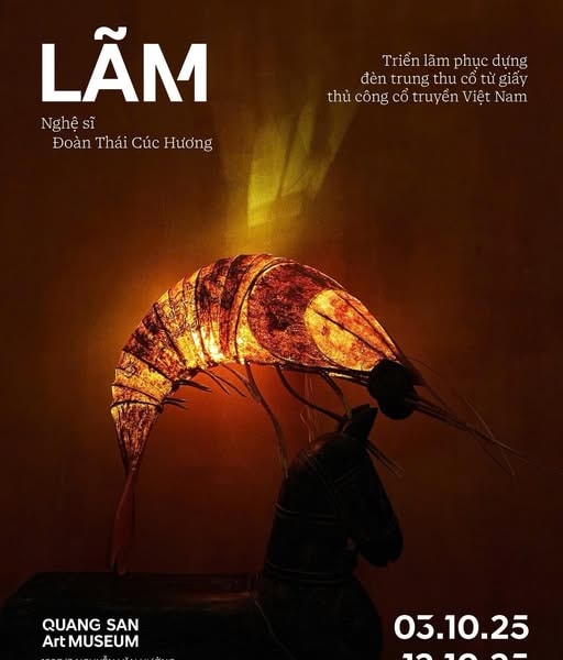 Trưng bày các tác phẩm đèn Trung thu cổ phục dựng từ giấy dó