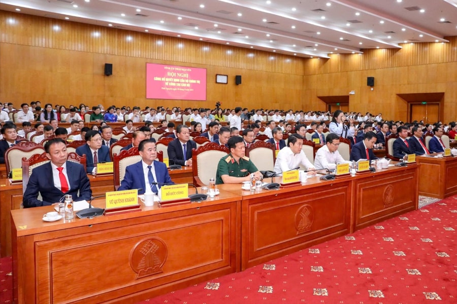 Thái Nguyên: Công bố quyết định của Bộ Chính trị về công tác cán bộ