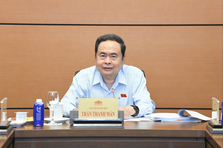 Chủ tịch Quốc hội Trần Thanh Mẫn chủ trì họp giao ban Lãnh đạo Quốc hội