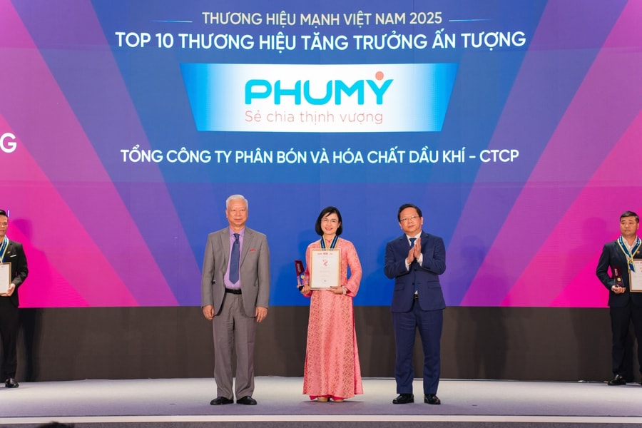 Phú Mỹ - PVFCCo đạt danh hiệu kép: Top 50 Thương hiệu Mạnh và Top 50 Công ty kinh doanh hiệu quả nhất 2025