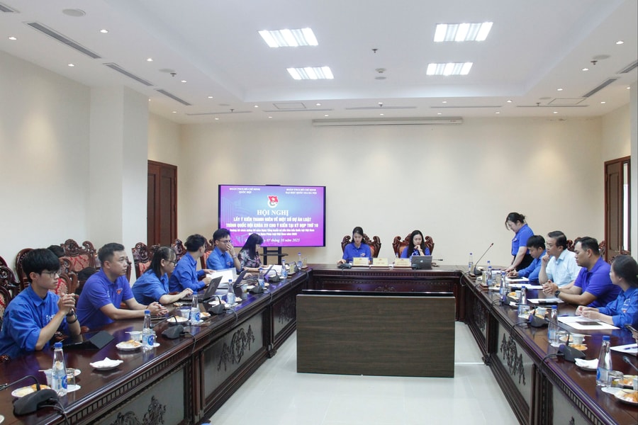 Hội nghị lấy ý kiến thanh niên về một số dự án luật trình Quốc hội tại Kỳ họp thứ Mười