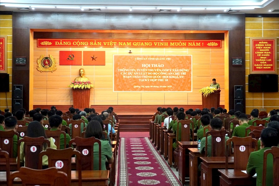 Công an Quảng Trị tuyên truyền, góp ý xây dựng các dự án luật do Bộ Công an chủ trì soạn thảo