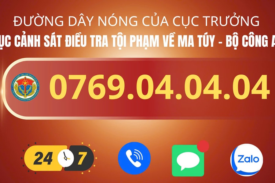 Công khai đường dây nóng tố giác tội phạm về ma túy