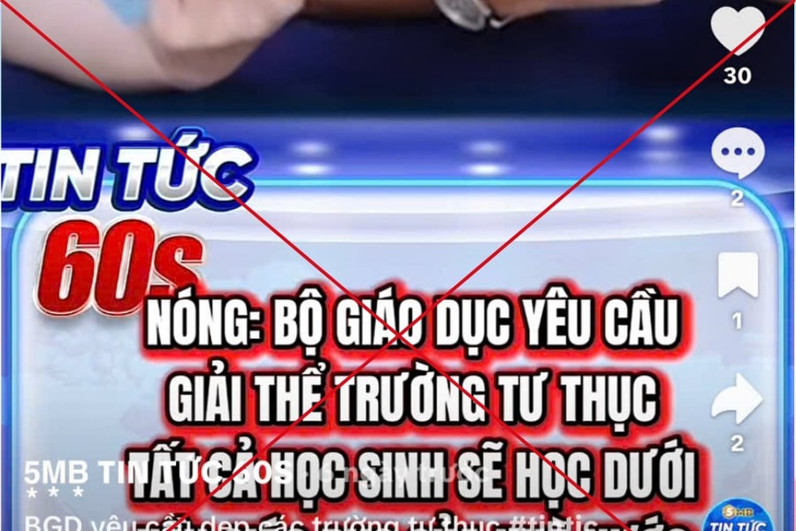 Bộ GD-ĐT: Tin đóng cửa, giải tán các cơ sở giáo dục ngoài công lập là sai sự thật, bịa đặt