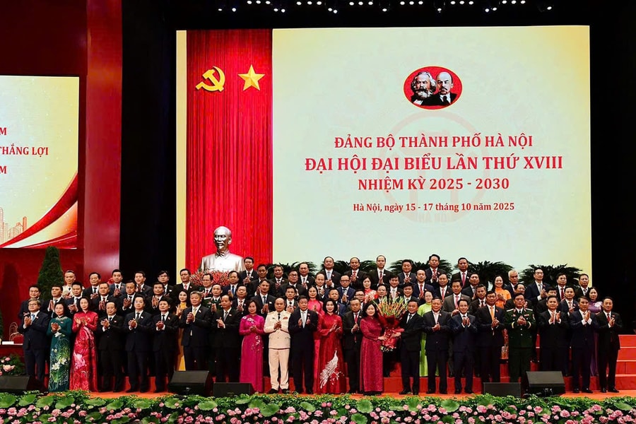 Bế mạc Đại hội đại biểu lần thứ XVIII Đảng bộ thành phố Hà Nội nhiệm kỳ 2025 - 2030