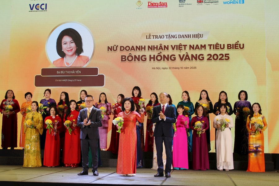 Chủ tịch Hanel Bùi Thị Hải Yến được vinh danh nữ doanh nhân Việt Nam tiêu biểu - Bông Hồng Vàng năm 2025