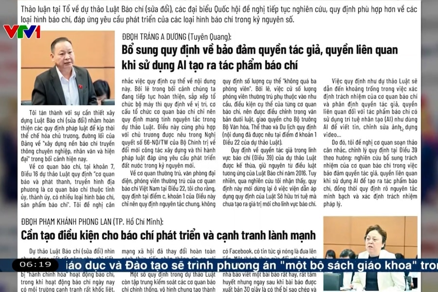 Điểm báo VTV1: Hoàn thiện quy định về hoạt động báo chí trên không gian mạng