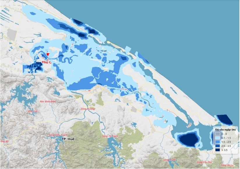Cảnh báo lũ khẩn cấp trên các hệ thống sông ở thành phố Huế, Đà Nẵng và Quảng Ngãi
