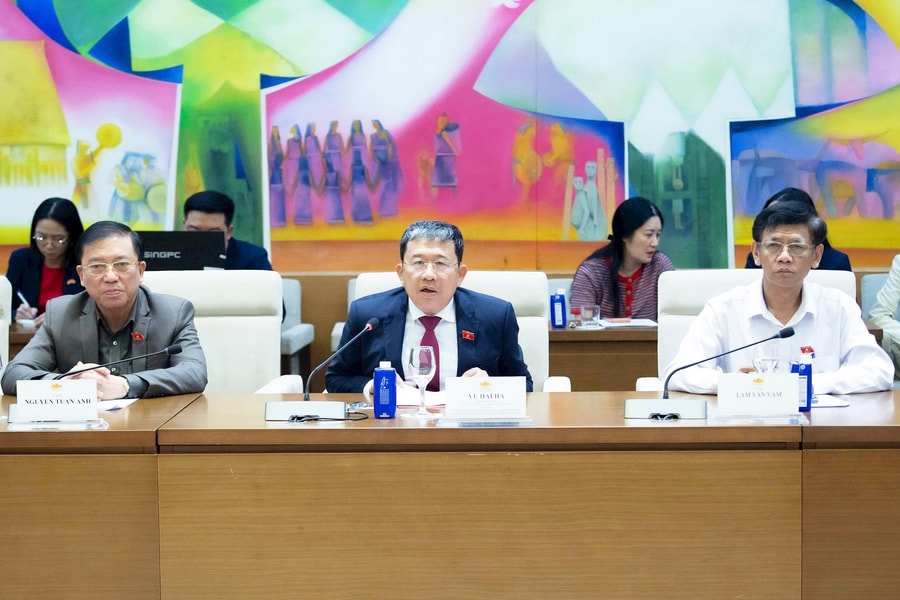 Phó Bí thư Đảng ủy Quốc hội Vũ Hải Hà tiếp Đại sứ Cuba tại Việt Nam