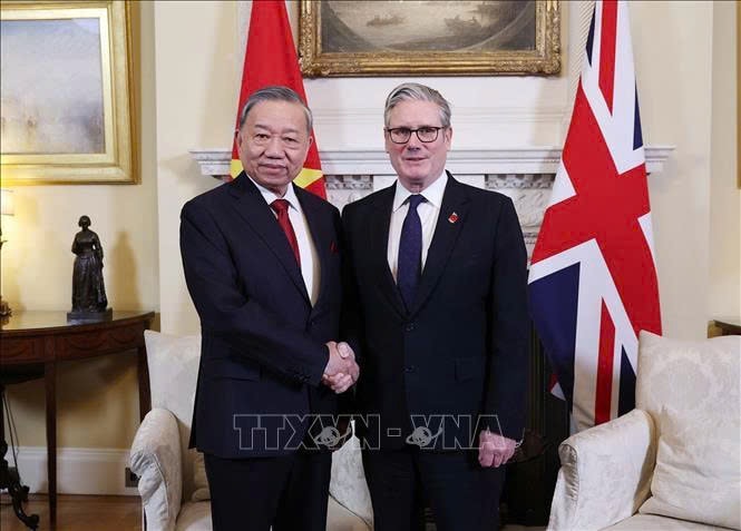 Thủ tướng Anh chủ trì Lễ đón chính thức Tổng Bí thư Tô Lâm