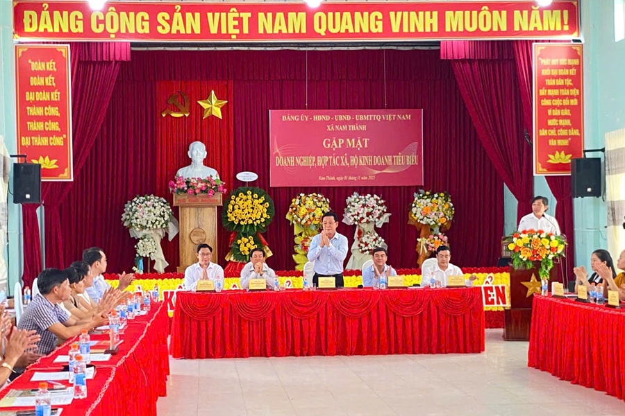 Lâm Đồng: Xã Nam Thành gặp mặt doanh nghiệp, hợp tác xã, hộ kinh doanh tiêu biểu