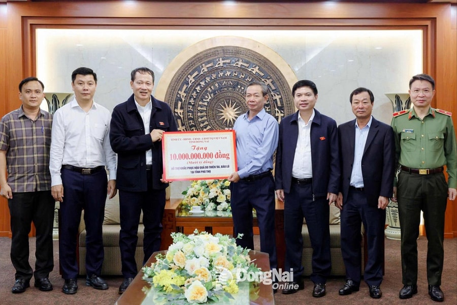 Đồng Nai hỗ trợ 41 tỷ đồng giúp 4 tỉnh miền Bắc khắc phục hậu quả bão lũ