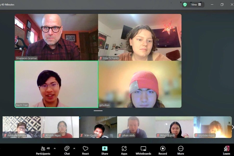 Giảng viên, sinh viên Mỹ đồng hành hỗ trợ học sinh Việt Nam phát triển cá nhân