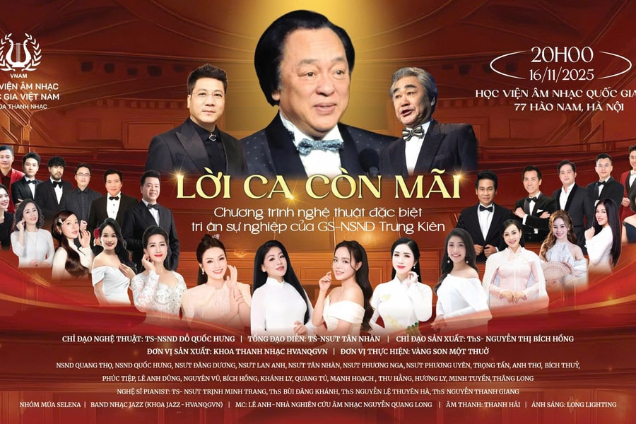 "Lời ca còn mãi" - Đêm nhạc tri ân NSND Trung Kiên