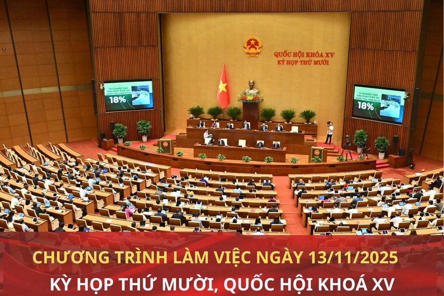 Kỳ họp thứ Mười, Quốc hội Khoá XV: Chương trình làm việc ngày 13/11