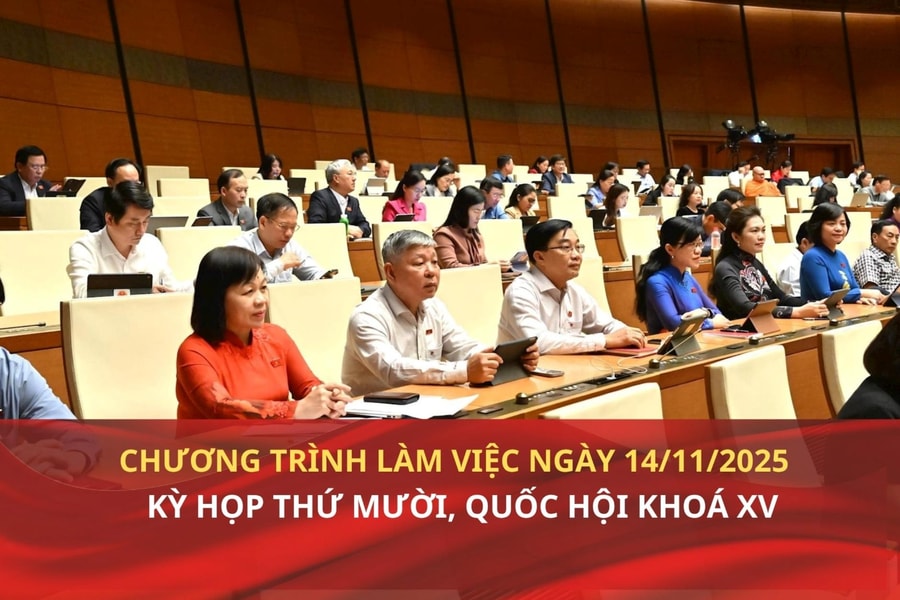 Kỳ họp thứ Mười, Quốc hội Khoá XV: Chương trình làm việc ngày 14/11