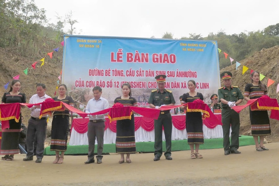 Khánh thành "Đường Quân - Dân" ở Quảng Ngãi