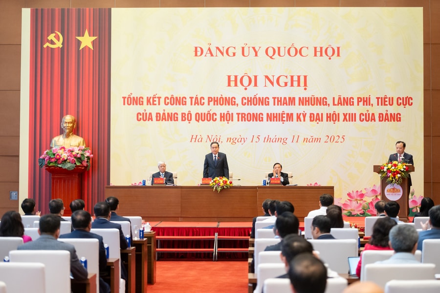 Bí thư Đảng ủy Quốc hội, Chủ tịch Quốc hội Trần Thanh Mẫn chủ trì Hội nghị tổng kết công tác phòng, chống tham nhũng, lãng phí, tiêu cực