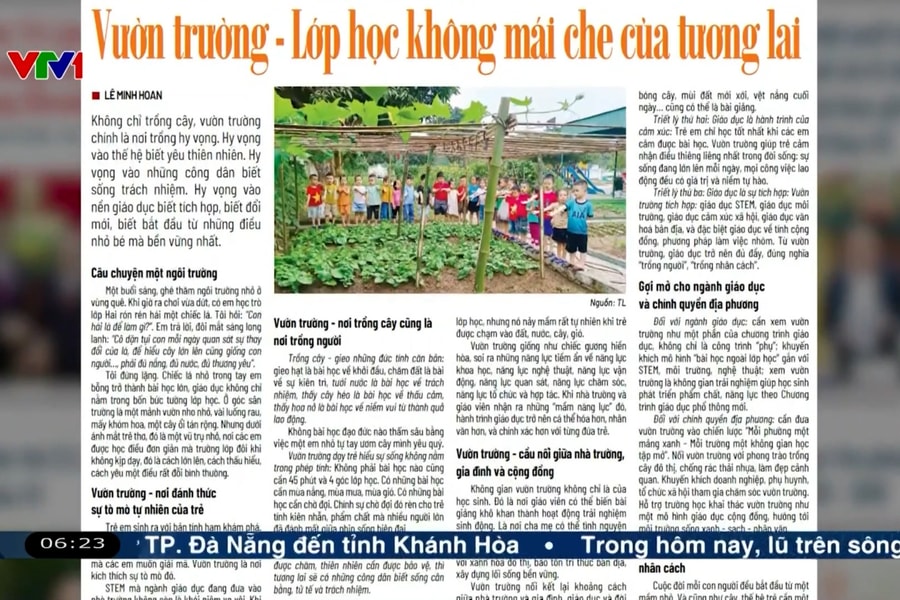 Điểm báo VTV1: Vườn trường - Lớp học không mái che của tương lai