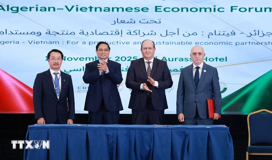 Thủ tướng Phạm Minh Chính và Thủ tướng Algeria làm việc với các doanh nghiệp