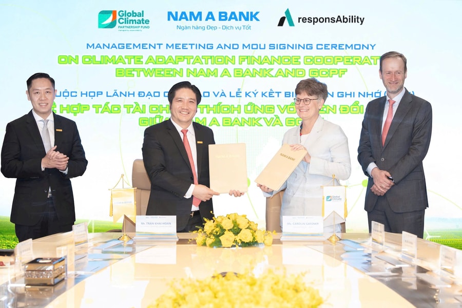 Nam A Bank và GCPF ký kết biên bản ghi nhớ: phối hợp nghiên cứu khung tài chính thích ứng biến đổi khí hậu từ năm 2026