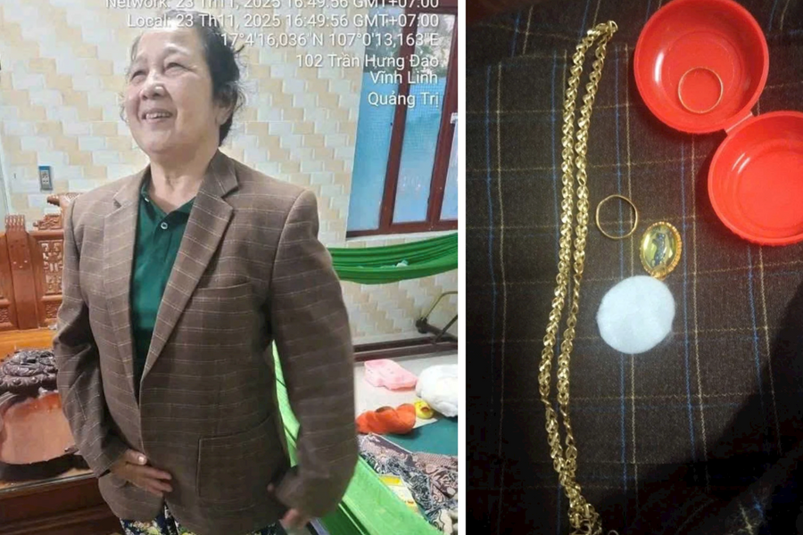Quảng Trị: Trả lại 4 chỉ vàng cất trong áo quần quyên góp ủng hộ đồng bào vùng lũ