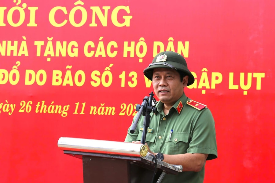Bộ Công an khởi công xây dựng nhà tặng đồng bào Gia Lai bị ảnh hưởng do mưa, lũ