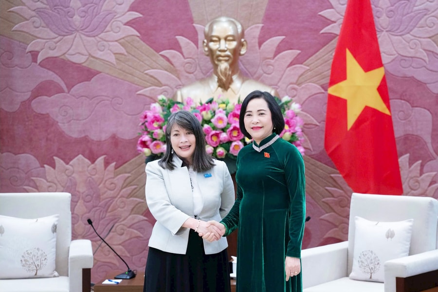 Phó Chủ tịch Quốc hội Nguyễn Thị Thanh tiếp Giám đốc UNICEF khu vực Đông Á - Thái Bình Dương