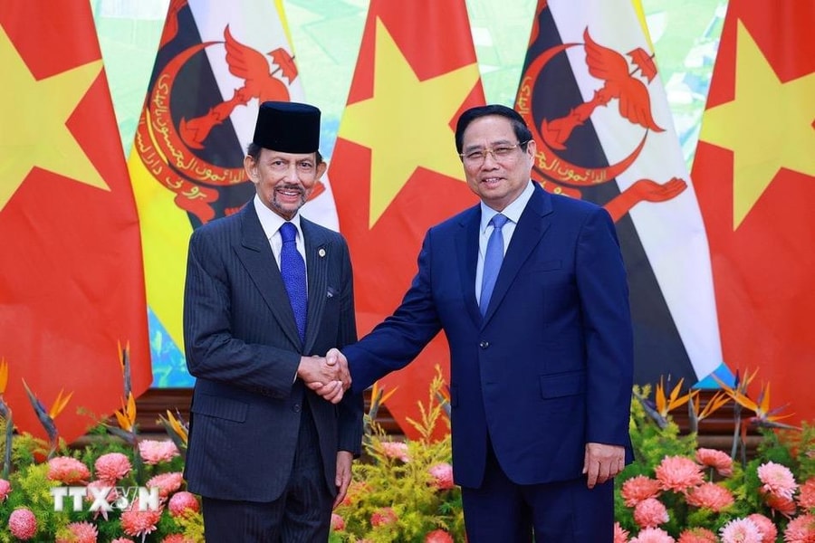 Thủ tướng Phạm Minh Chính hội kiến Quốc vương Brunei