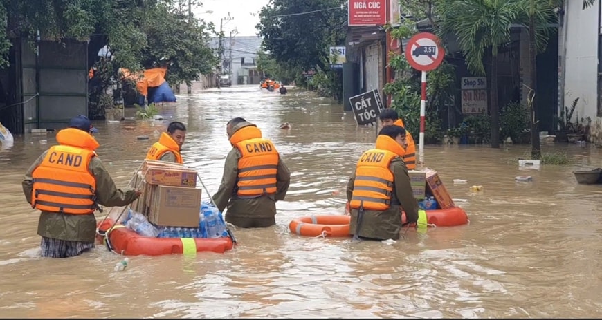 Công điện của Bộ Công an về việc ứng phó với mưa lũ khu vực miền Trung