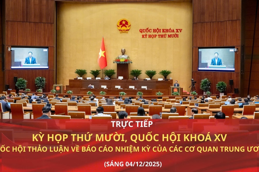 Tường thuật: Quốc hội thảo luận về Báo cáo nhiệm kỳ (sáng 04/12)