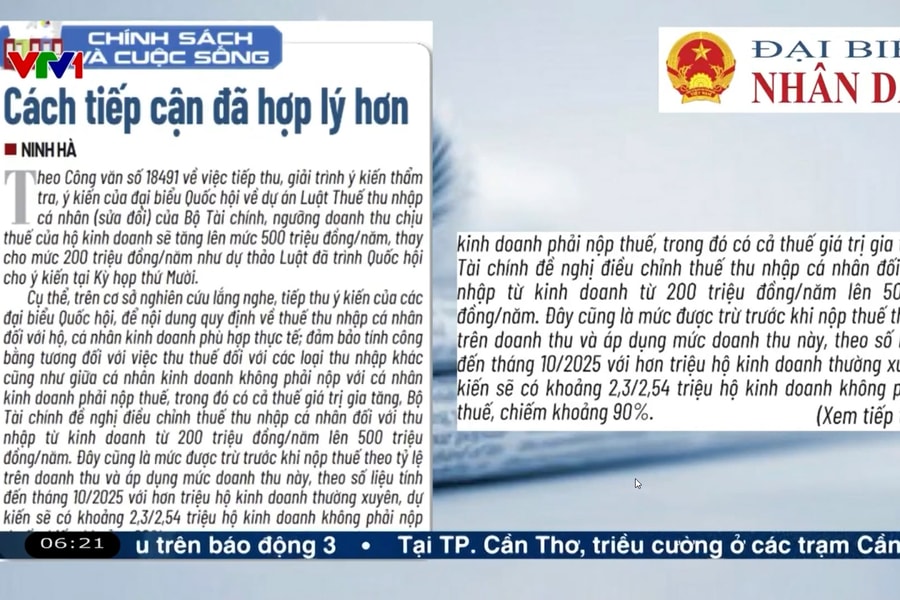 Điểm báo VTV1: Cách tiếp cận đã hợp lý hơn
