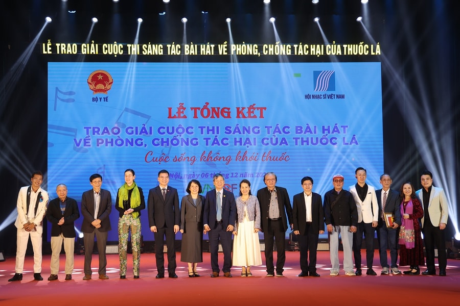 Tổng kết và trao giải cuộc thi “Sáng tác bài hát về phòng, chống tác hại của thuốc lá“