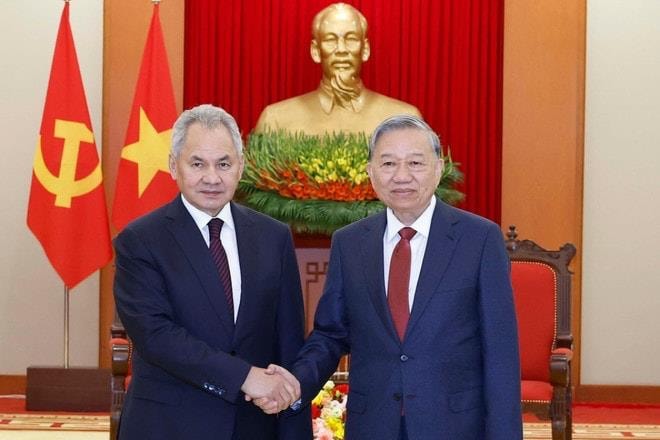 Tổng Bí thư Tô Lâm tiếp Thư ký Hội đồng An ninh Nga