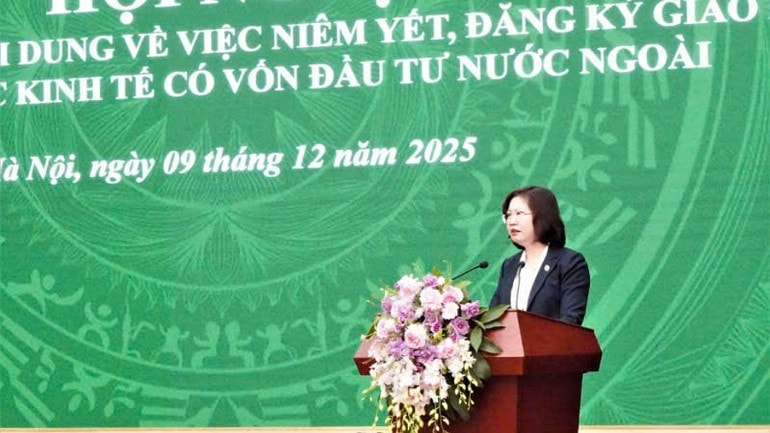 Hội nghị phổ biến một số nội dung về niêm yết, đăng ký giao dịch của tổ chức kinh tế có vốn đầu tư nước ngoài